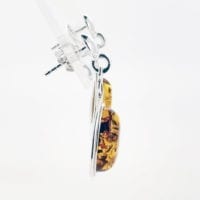 Push Back Dangling Cognac Amber Earrings