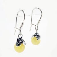 French Hook Dangling Butterscotch Amber Earrings