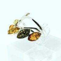 5-Stone Multi-Color Sterling Silver Ring