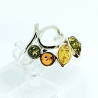 5-Stone Multi-Color Sterling Silver Ring